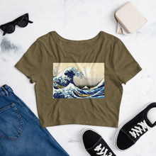 Load image into Gallery viewer, Premium Crop Tee - Hokusai: The Great Wave Off Kanagawa
