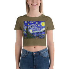 Load image into Gallery viewer, Premium Crop Tee - van Gogh: The Starry Night
