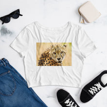 Load image into Gallery viewer, Premium Crop Tee - Cheetah Fangs
