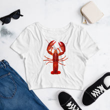 Load image into Gallery viewer, Premium Crop Top Tee - Big Lobster
