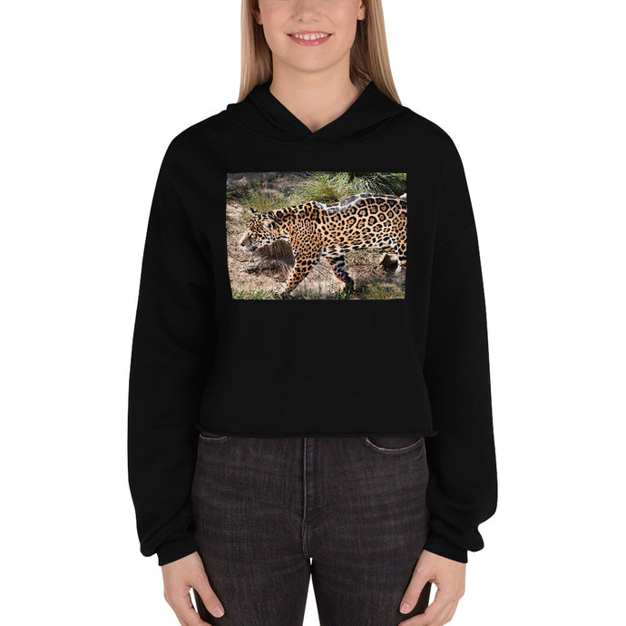 Premium Crop Hoodie - Young Leopard - Ronz-Design-Unique-Apparel