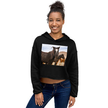 Load image into Gallery viewer, Premium Crop Hoodie - Wild Mustangs - Ronz-Design-Unique-Apparel
