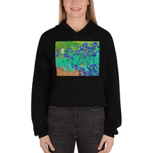 Load image into Gallery viewer, Premium Crop Hoodie - van Gogh: Irises - Ronz-Design-Unique-Apparel
