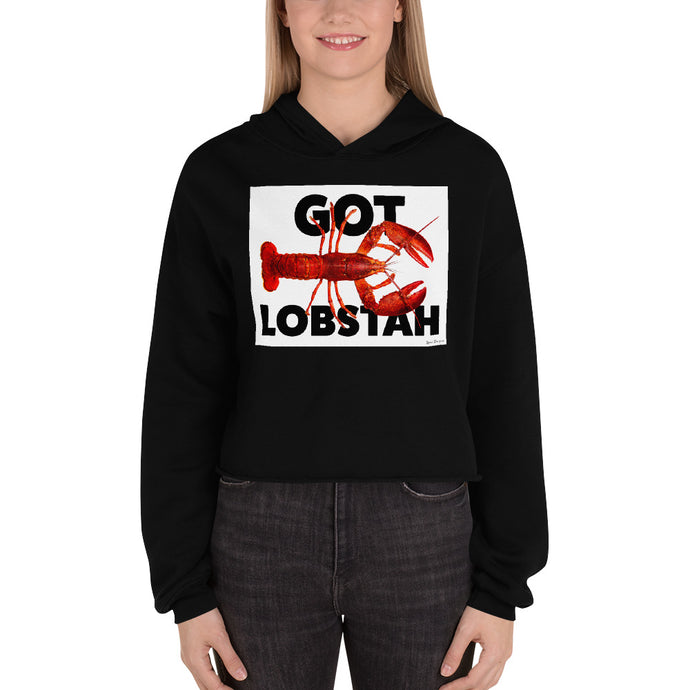 Premium Crop Hoodie - Got Lobstah - Ronz-Design-Unique-Apparel