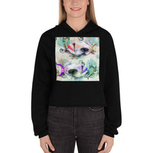 Load image into Gallery viewer, Premium Crop Hoodie - Painted Fish - Ronz-Design-Unique-Apparel
