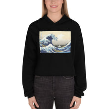 Load image into Gallery viewer, Premium Crop Hoodie - Hokusai: The Great Wave Off Kanagawa

