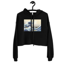 Load image into Gallery viewer, Premium Crop Hoodie - Hokusai: The Great Wave Off Kanagawa
