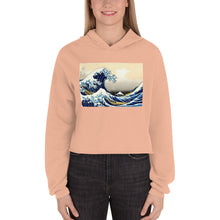 Load image into Gallery viewer, Premium Crop Hoodie - Hokusai: The Great Wave Off Kanagawa
