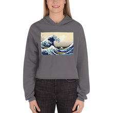 Load image into Gallery viewer, Premium Crop Hoodie - Hokusai: The Great Wave Off Kanagawa
