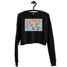 Load image into Gallery viewer, Premium Crop Sweatshirt - Funny Monsters - Ronz-Design-Unique-Apparel
