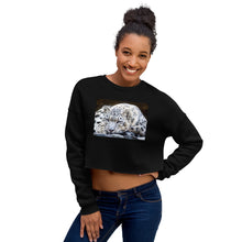 Load image into Gallery viewer, Premium Crop Sweatshirt - Snow Leopard - Ronz-Design-Unique-Apparel
