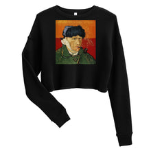Load image into Gallery viewer, Premium Crop Sweatshirt - van Gogh: Self Portrait - Ronz-Design-Unique-Apparel
