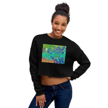 Load image into Gallery viewer, Premium Crop Sweatshirt - Irises - Ronz-Design-Unique-Apparel
