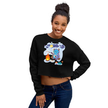 Load image into Gallery viewer, Premium Crop Sweatshirt - Yeti Campfire
