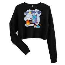 Load image into Gallery viewer, Premium Crop Sweatshirt - Yeti Campfire
