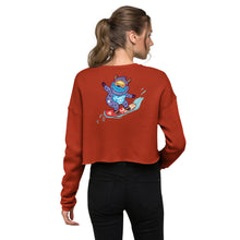 Load image into Gallery viewer, Premium Crop Sweatshirt - Yeti Shredding It! • Print on the BACK!
