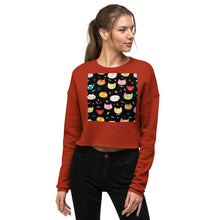 Load image into Gallery viewer, Premium Crop Sweatshirt - Cat Faces - Ronz-Design-Unique-Apparel
