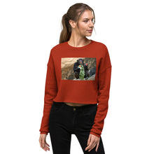 Load image into Gallery viewer, Premium Crop Sweatshirt - Lunch is Served - Ronz-Design-Unique-Apparel

