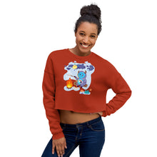 Load image into Gallery viewer, Premium Crop Sweatshirt - Yeti Campfire
