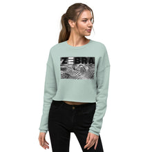 Load image into Gallery viewer, Premium Crop Sweatshirt - Zebra Blur - Ronz-Design-Unique-Apparel

