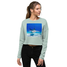 Load image into Gallery viewer, Premium Crop Sweatshirt - Hammerhead Dead Ahead - Ronz-Design-Unique-Apparel
