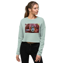 Load image into Gallery viewer, Premium Crop Sweatshirt - Orangutan Hair Do! - Ronz-Design-Unique-Apparel

