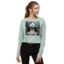Load image into Gallery viewer, Premium Crop Sweatshirt - Bamboo Panda - Ronz-Design-Unique-Apparel
