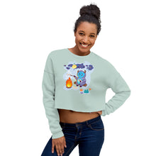 Load image into Gallery viewer, Premium Crop Sweatshirt - Yeti Campfire
