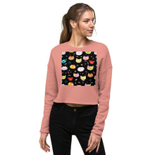 Load image into Gallery viewer, Premium Crop Sweatshirt - Cat Faces - Ronz-Design-Unique-Apparel
