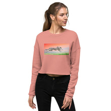 Load image into Gallery viewer, Premium Crop Sweatshirt - Cheetah Flying - Ronz-Design-Unique-Apparel
