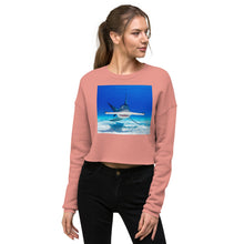Load image into Gallery viewer, Premium Crop Sweatshirt - Hammerhead Dead Ahead - Ronz-Design-Unique-Apparel

