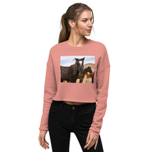 Load image into Gallery viewer, Premium Crop Sweatshirt - Wild Mustangs - Ronz-Design-Unique-Apparel
