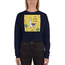 Load image into Gallery viewer, Premium Crop Sweatshirt - NO PROB-LLAMA
