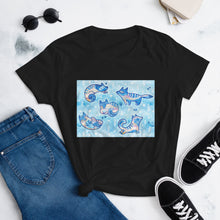 Load image into Gallery viewer, The Fashion Fit - Foxes in Blue

