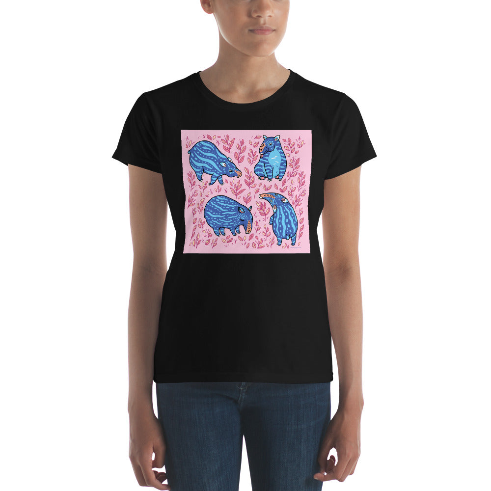 The Fashion Fit Tee - Funny Blue Tapirs