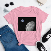Load image into Gallery viewer, The Fashion Fit Tee - NASA Photo: Earth &amp; Moon from Space
