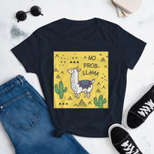 Load image into Gallery viewer, The Fashion Fit Tee - NO PROB-LLAMA
