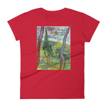 Load image into Gallery viewer, The Fashion Fit Tee - van Gogh: Garden at Saint Paul Hospital
