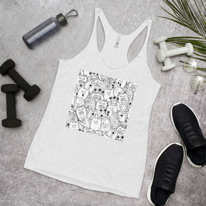WanderBack Racerback Women's Tank Top - Funny Monsters