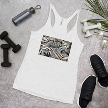 Load image into Gallery viewer, Racerback Tank Top - Sharp Dressed Zebras
