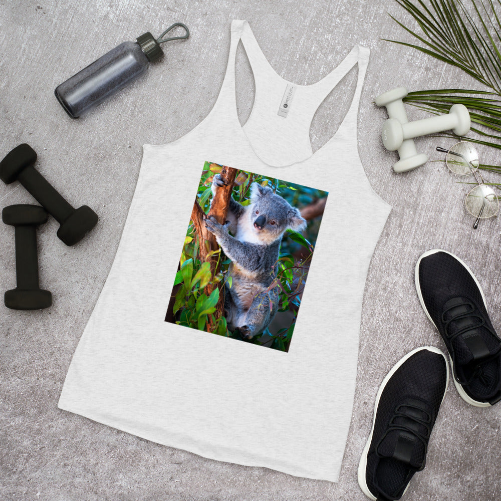 WanderBack Racerback Women's Tank Top - Koala in a Tree