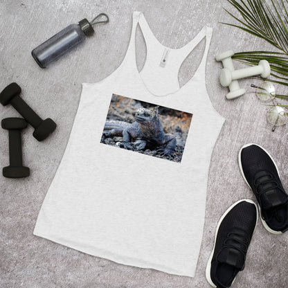 Racerback Tank Top - Galapagos Blue Marine Iguana