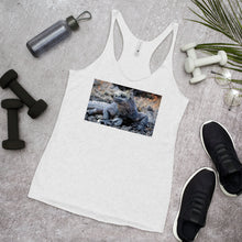 Load image into Gallery viewer, Racerback Tank Top - Galapagos Blue Marine Iguana
