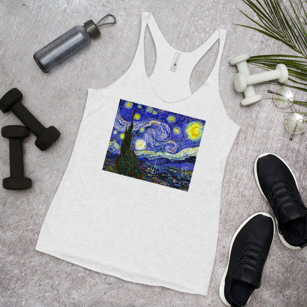WanderBack Racerback Women's Tank Top - Starry Night