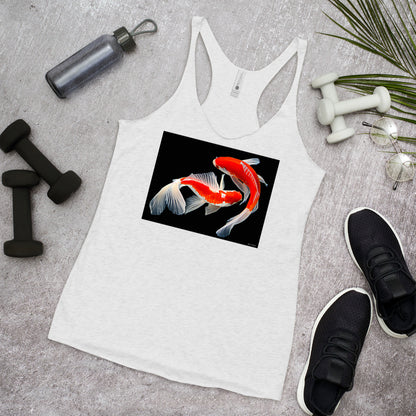 WanderBack Racerback Women's Tank Top - Two Koi