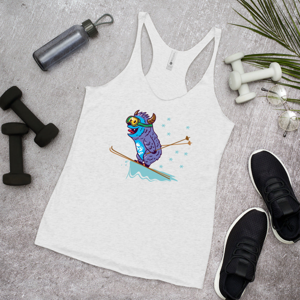 WanderBack Racerback Women's Tank Top - Yeti Lift Off!