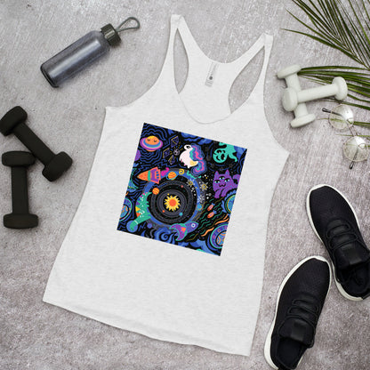 WanderBack Racerback Women's Tank Top - The Solar System