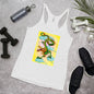 WanderBack Racerback Women's Tank Top - Yellow & Green Chinese Dragon
