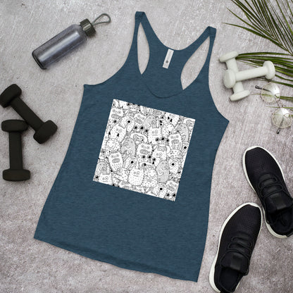 WanderBack Racerback Women's Tank Top - Funny Monsters