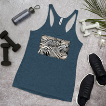 Load image into Gallery viewer, Racerback Tank Top - Sharp Dressed Zebras
